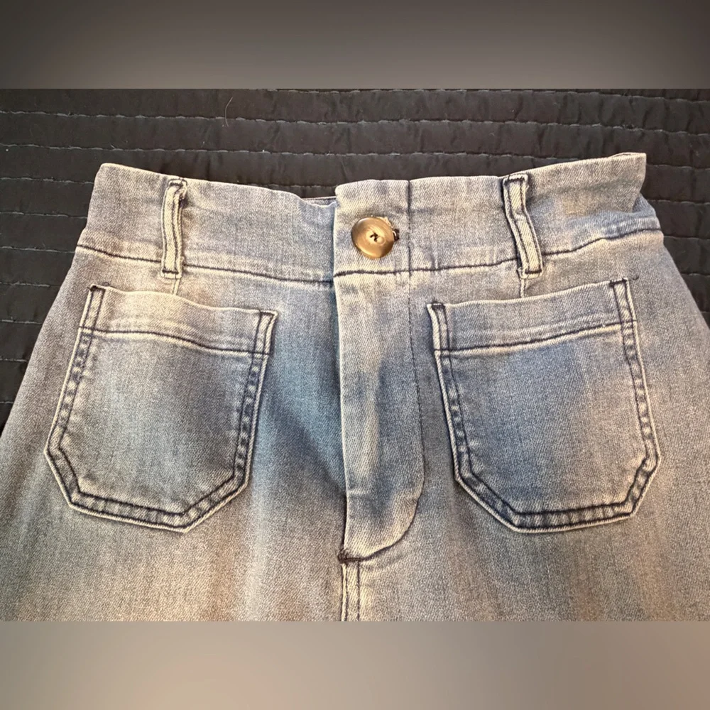 Anthropologie Pilcro and the Letterpress Light Blue Cropped Wide-Leg Jeans, 27P - Picture 5 of 8